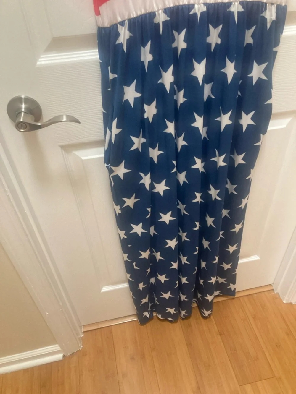 Sleeveless Red, White & Blue Star-Spangled Maxi Dress - Picture 5 of 6